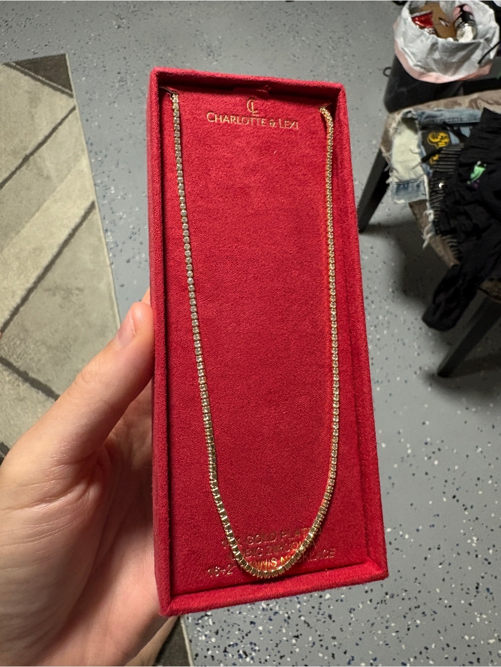 Gold Tennis Chain Necklace - Gold